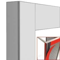 Déco vitrine 530 lt. blanc mat- magnétique