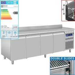 Table frigor.murale vent.4 portes gn1/1 550l