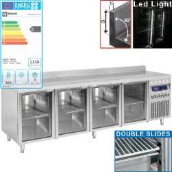 Table frigor.murale vent.4 p.vit. gn1/1 550l