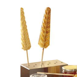 Presentoir en inox pour gaufres en epi