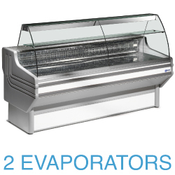 Comptoir vitrine refrigere vitre bombee