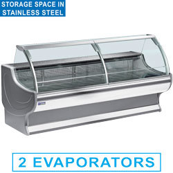 Comptoir vitrine refrigere vitre bombee