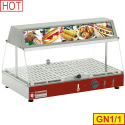 Vitrine chauffante avec bloc lumineux