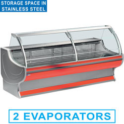 Comptoir vitrine refrigere vitre bombee