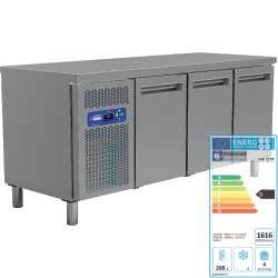 Table frigo, ventil., 3 portes gn1/1 405l