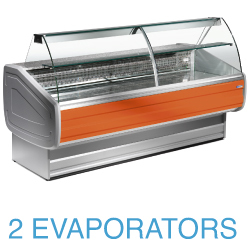 Comptoir vitrine refrig.vitre bombee