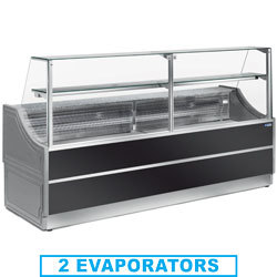 Comptoirs vitrines refrigerees avec reserve