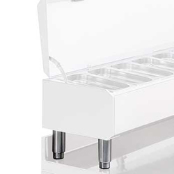 Kit 4 pieds inox pour struct. gn1/4, regl.