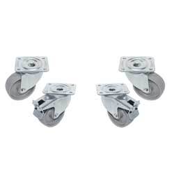 Kit de 4 roues galvanisees, cellules