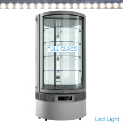 Vitrine cyl."full vitree", 5 niveaux, vent.