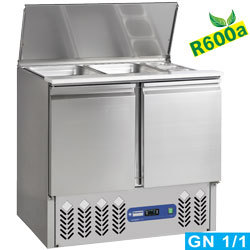 Saladette + couvercle + reserve 2 portes 240 l.