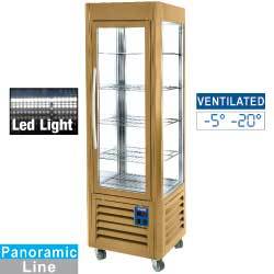 Vitrine panora. ventil. 5 grilles,360l gold