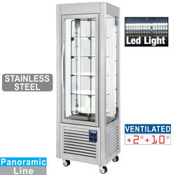 Vitrine panora. 5 plat tourn.360l inox
