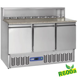 Table prep. 3 portes + structure refr. 380 l