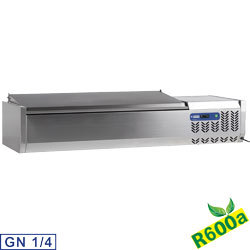 Structure refrig. 5x1/4 150mm + couv. inox