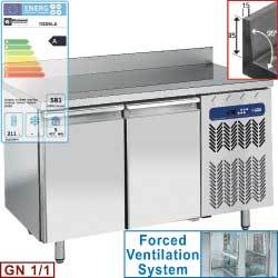 Table frig.murale vent.2 portes gn1/1 260l