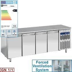 Table frigo.ventil. 4 portes gn1/1 550l.