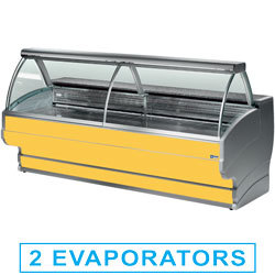 Comptoir vitrine refrig.vitre bombee