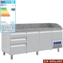 Table frigo 2 p.600x400 + 3 tir.n. + tir.ust.