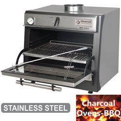 Four-bbq à charbon, gn 1/1 (60 kg/h)/inox
