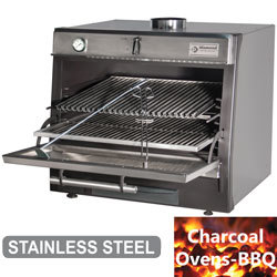 Four-bbq à charbon, gn1/1 + gn2/4 (75kg/h)