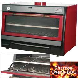 Four-bbq à charbon, gn2/1 + gn1/1 (150kg/h)