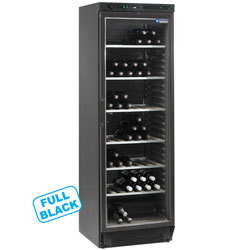 Vitrine cave à vins, ventilée, 380 lt, noire