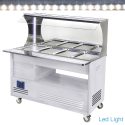 Buffet-salad bar mural refr.4x 1/1-150 b.blc