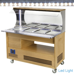 Buffet-sal.bar mur.refr.4x1/1-150 bois chêne