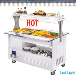 Buffet chauf. b- marie 4x1/1h150 bois blanc