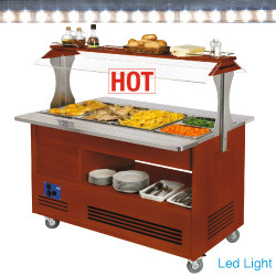 Buffet chauf. b- marie 4x1/1h150 bois acajou