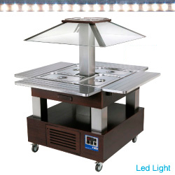 Ilot buffet-sal.bar ref.4x1/1-150 bois wenge