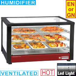 Vitrine chauffante vent., 3niv., panoramique