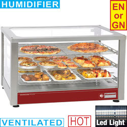 Vitrine chauffante vent., 3niv., panoramique