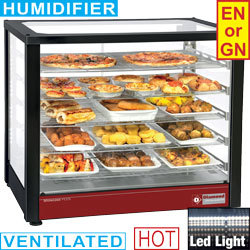 Vitrine chauffante vent., 5niv., panoramique