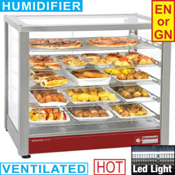 Vitrine chauffante vent., 5niv., panoramique