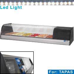 Vitrine refrigeree a tapas 6x gn 1/3-40 mm