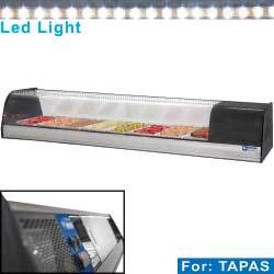 Vitrine refrigeree a tapas 8x gn 1/3 40 mm