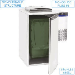 Ensemble refroidisseur de dechets compose de