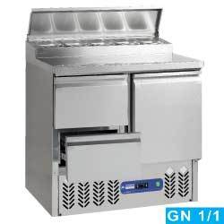 Ensemble table prep.frigorifique