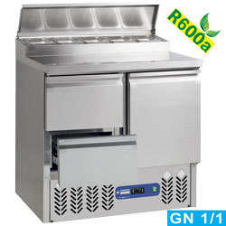 Ensemble table prep.frigorifique