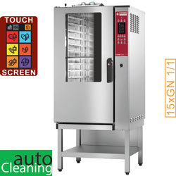 Four électrique ts. vapeur/convection 15x gn 1/1 ac