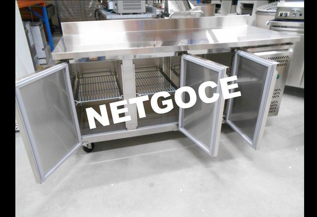 table réfrigérée avec dosseret Netgoce