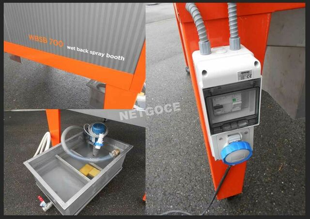 Cabine à rideau d’eau et aspiration Netgoce