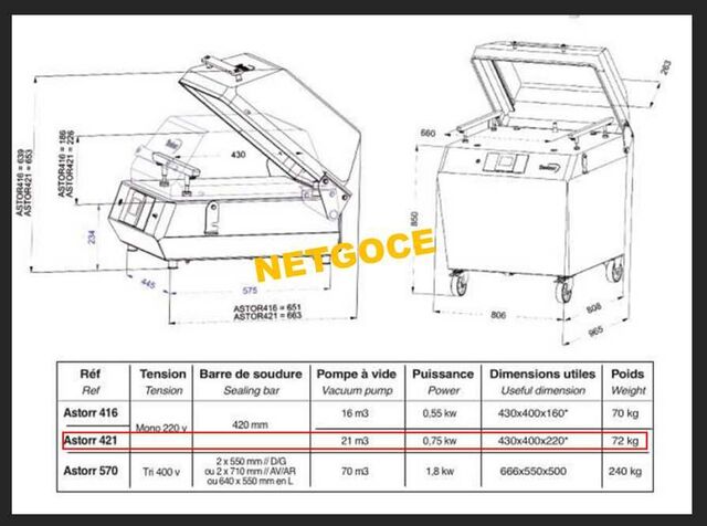 machine sous vide Astorr Dadaux Netgoce