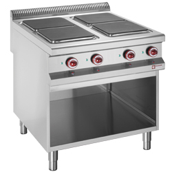 Fourneau 4 plaques carrees elec/placard