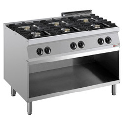 Fourneau 6 feux 5,5 kw sur armoire ouverte