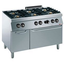 Fourn.6 fx + four gaz gn2/1 + arm.neutre