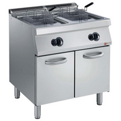 Friteuse gaz cuve "y" 2x15 lt.brul.ext.s/arm
