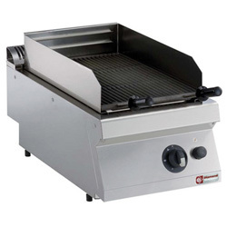 Grill p. de lave gaz grille en fonte 1/2 top